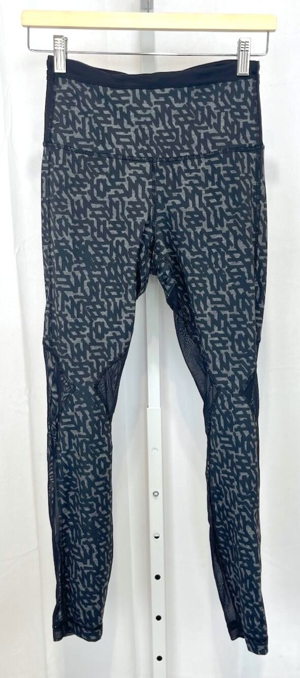 LULULEMON Running In The City 7/8 Tight Full On Luxtreme Heather Net Pop Black 4